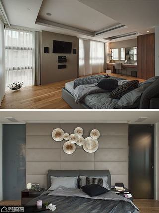 现代简约风格公寓奢华卧室装修图片