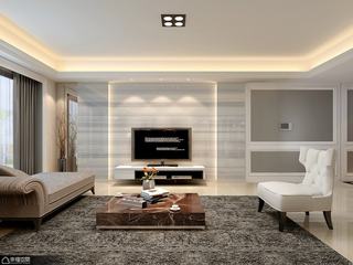 新古典风格大户型舒适客厅设计