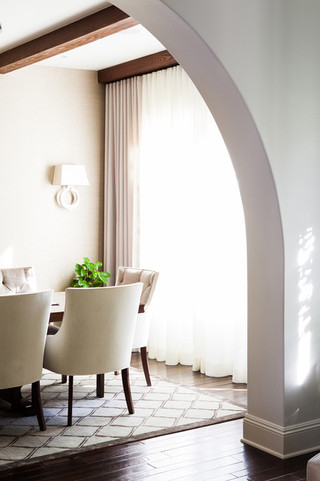 现代欧式风格富裕型140平米以上室内客厅隔断装修图片