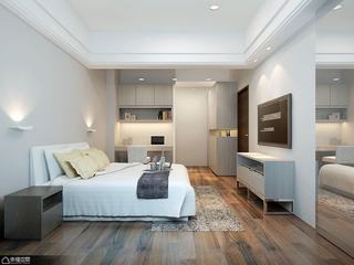 现代简约风格公寓大气卧室设计图