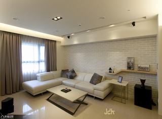 现代简约风格公寓温馨沙发背景墙设计图