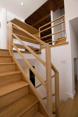 混搭风格客厅经济型140平米以上实木楼梯效果图