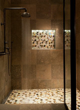 北欧风格客厅度假别墅浪漫婚房布置卫浴间瓷砖效果图