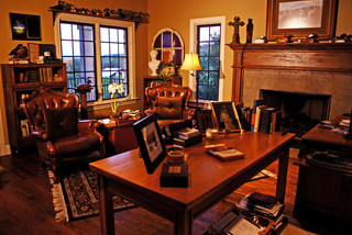 美式风格客厅三室一厅简装豪华室内经济型卧室书桌效果图