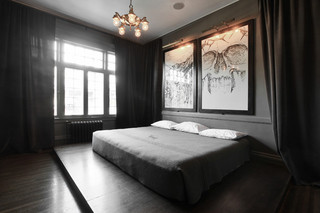 北欧风格大气黑色10平方卧室装修