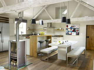现代简约风格老年公寓2013家装厨房单人沙发床效果图