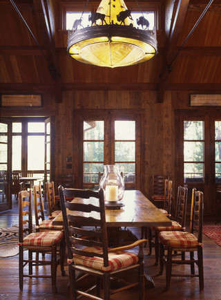美式乡村风格经济型140平米以上套房餐厅设计图纸