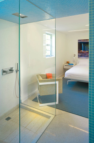 现代简约风格卧室经济型140平米以上淋浴房安装图