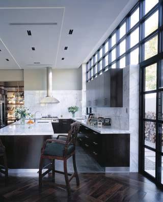 混搭风格富裕型140平米以上开放式厨房客厅改造