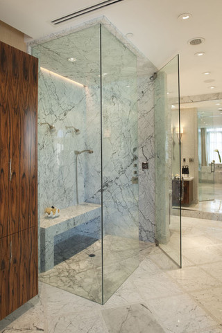 混搭风格客厅富裕型140平米以上淋浴房安装图