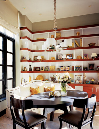 混搭风格客厅富裕型140平米以上装饰书架图片