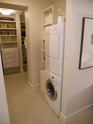 简约风格客厅经济型洗衣房效果图