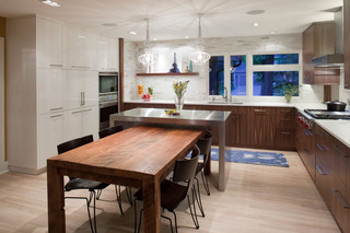 美式田园风格经济型140平米以上小户型开放式厨房装修效果图