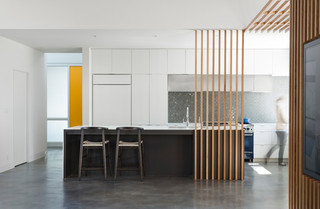 现代简约风格卧室经济型130平米厨房餐厅客厅一体改造