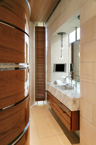 现代简约风格卧室富裕型140平米以上洗手台图片