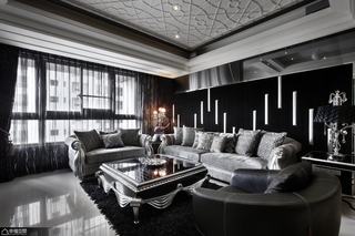 新古典风格公寓奢华客厅客厅灯效果图