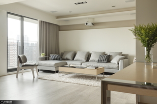 简约风格公寓舒适沙发背景墙效果图