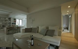 北欧风格公寓简洁沙发背景墙设计图纸