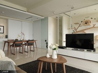 北欧风格公寓简洁电视背景墙设计图