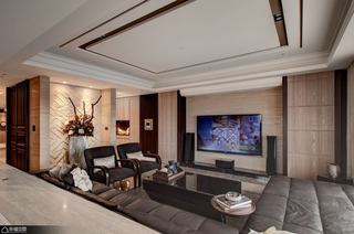 新古典风格公寓豪华电视背景墙设计图