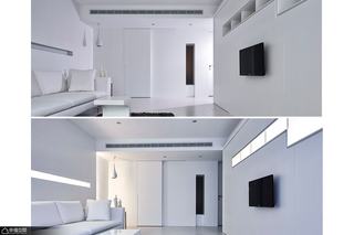 简约风格公寓艺术白色电视背景墙设计