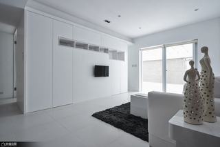 简约风格公寓艺术白色客厅装修图片