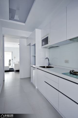 简约风格公寓艺术白色厨房设计图