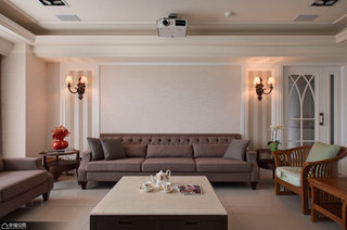 混搭风格公寓古典沙发背景墙设计
