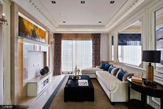 新古典风格古典50平米客厅改造