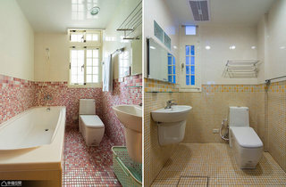 地中海风格舒适卫生间旧房改造平面图