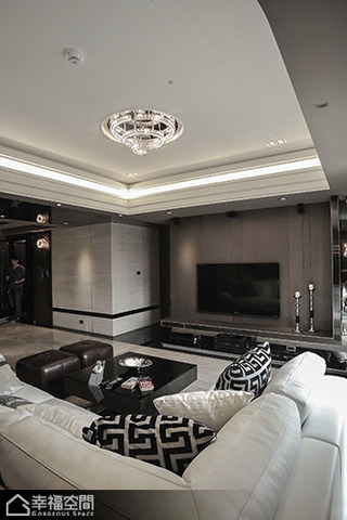 现代简约风格公寓时尚黑白客厅设计