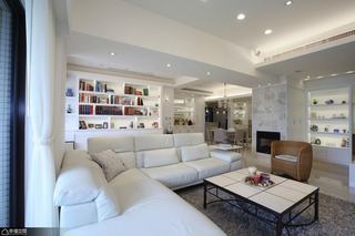 简约风格公寓舒适白色沙发背景墙设计图