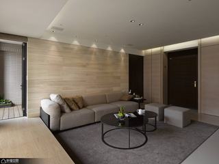 现代简约风格度假别墅舒适沙发背景墙设计图