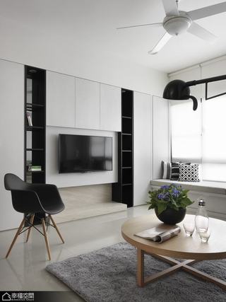 北欧风格公寓简洁电视背景墙设计图纸