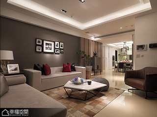 现代简约风格公寓舒适沙发背景墙设计