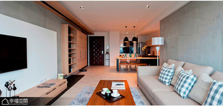 现代简约风格小户型舒适客厅效果图