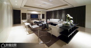 现代简约风格大户型舒适客厅装修图片
