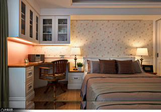 美式风格复式温馨卧室设计图
