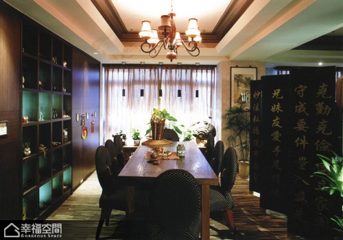 中式风格,古典,公寓装修,餐厅