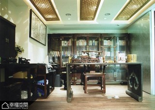 中式风格公寓古典书房效果图