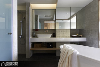 北欧风格公寓舒适整体卫浴设计图