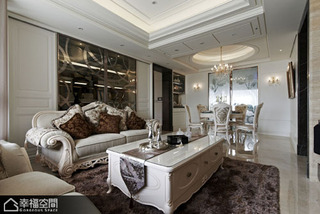 新古典风格奢华豪华型沙发背景墙设计