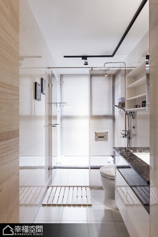北欧风格公寓简洁整体卫浴效果图