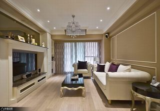 新古典风格公寓浪漫紫色客厅改造