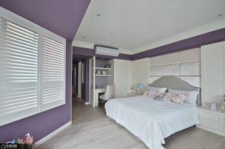 新古典风格公寓浪漫紫色卧室效果图