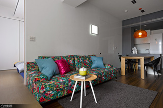 简约风格小户型舒适沙发背景墙装修图片
