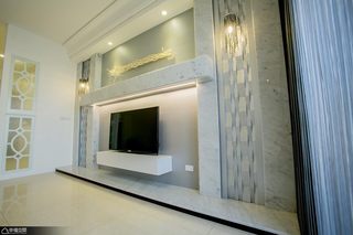 美式风格公寓古典电视背景墙设计图纸