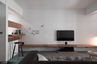 简约风格公寓舒适电视背景墙设计图纸