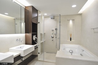 简约风格公寓温馨整体卫浴装修图片