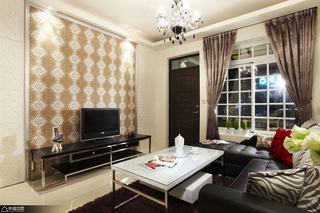新古典风格公寓温馨电视背景墙效果图